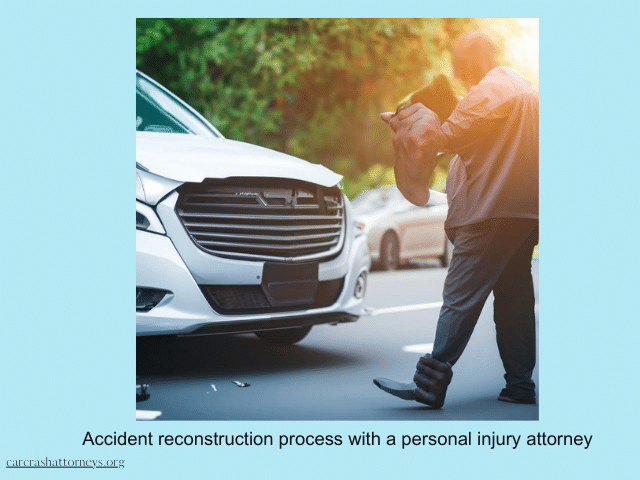 Accident reconstruction process with a personal injury attorney