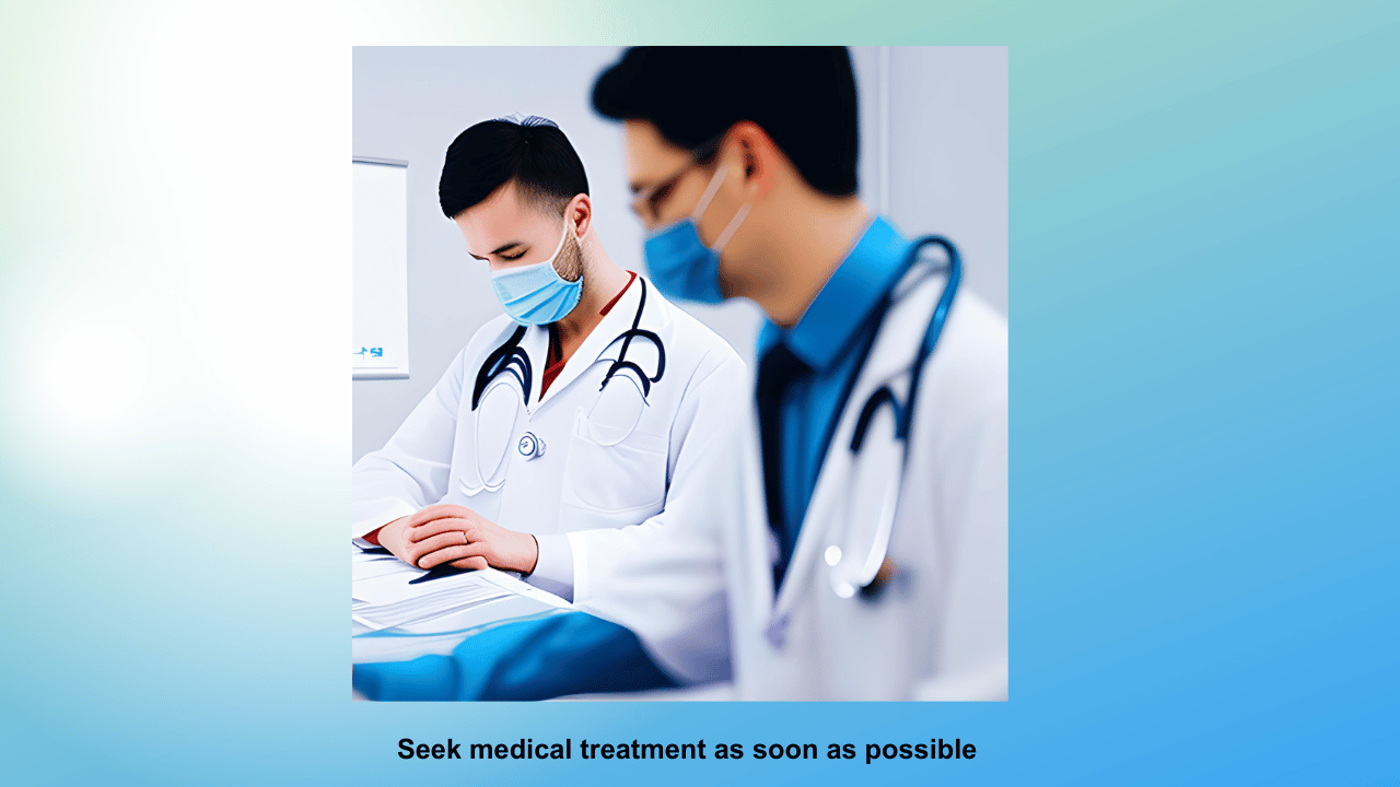                                                       Seek medical treatment as soon as possible.