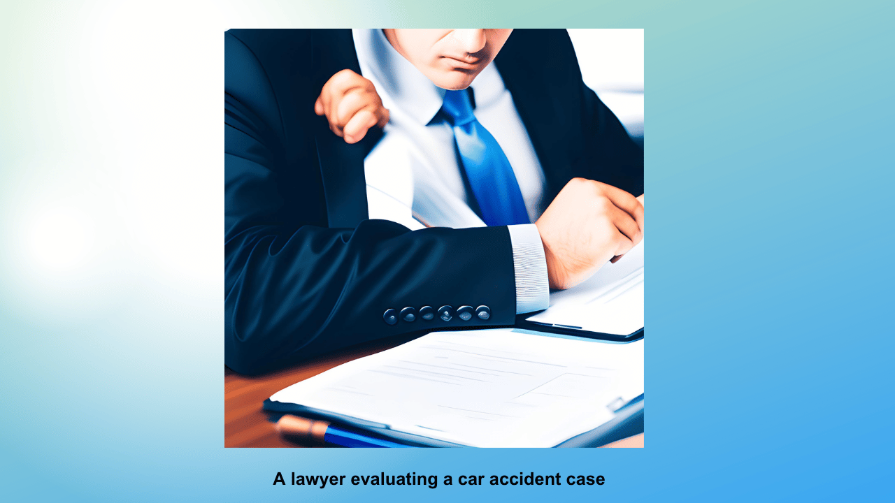                                                        A lawyer evaluating a car accident case