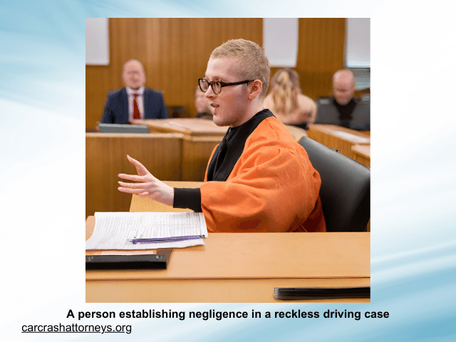 A person establishing negligence in a reckless driving case
