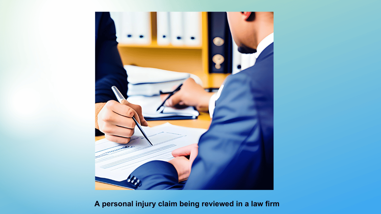                                               A personal injury claim being reviewed in a law firm.