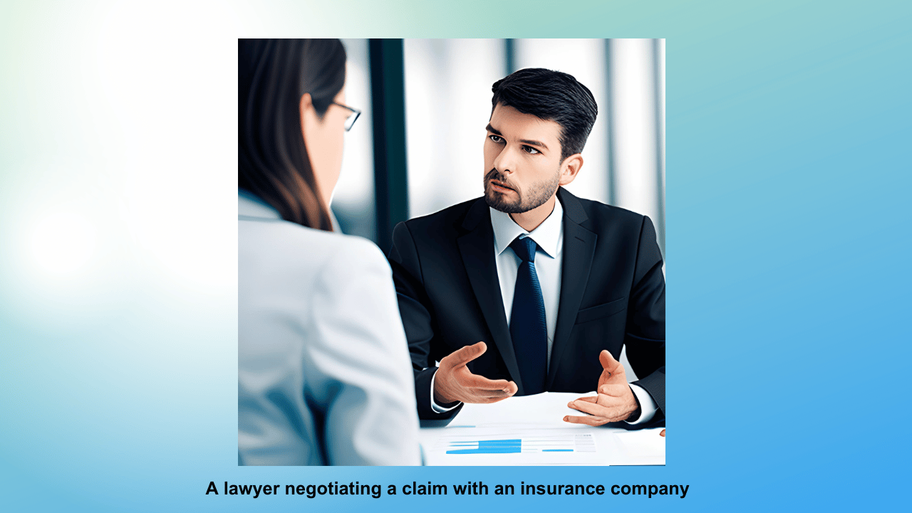                                          A lawyer negotiating a claim with an insurance company