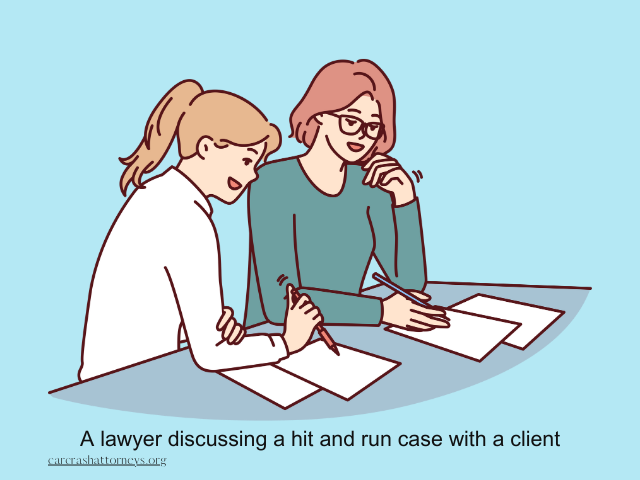 A lawyer discussing a hit and run case with a client