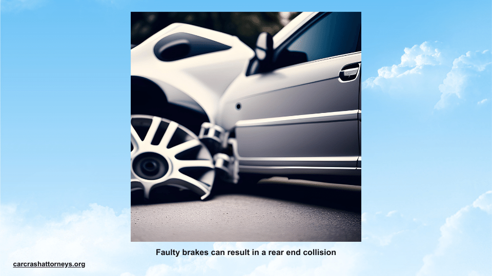 Faulty brakes can result in a rear-end collision