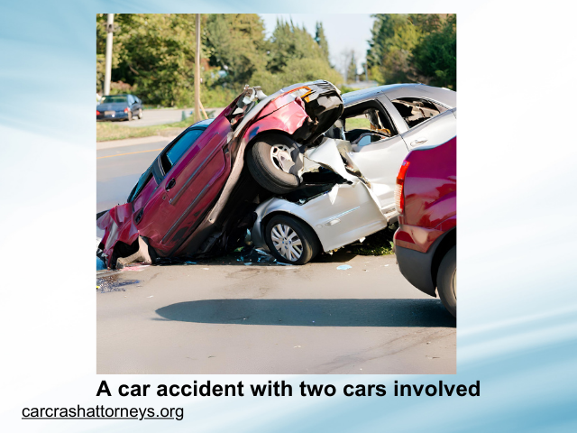 A car accident with two cars involved